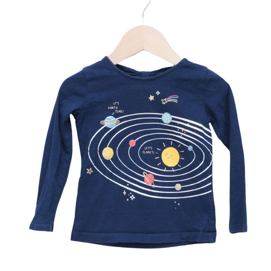 Blue Carter's Planets Long Sleeve Shirt, 2T