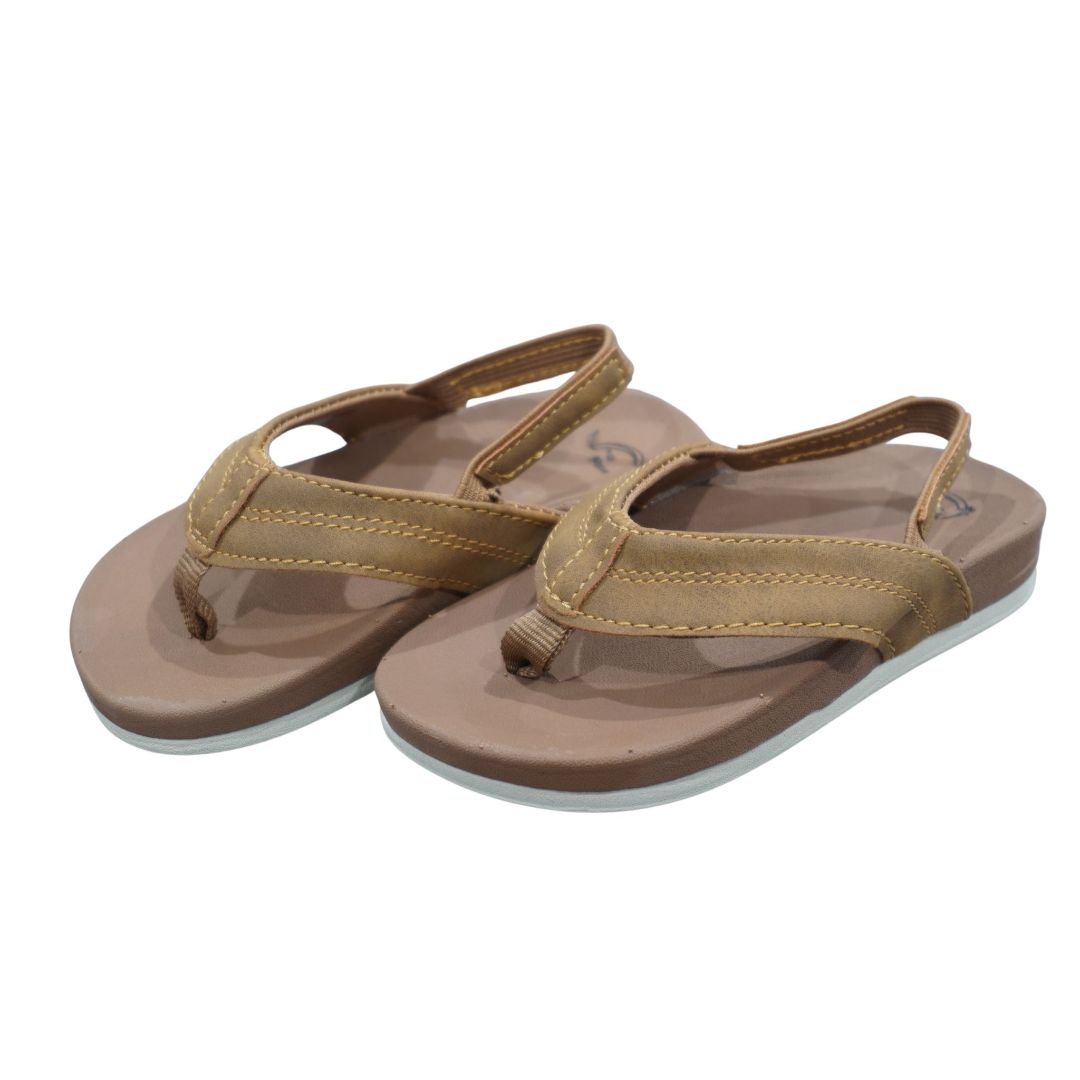 Sandalias Wonder Nation marrones para niños pequeños, 5/6