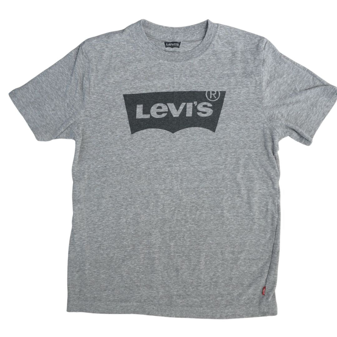 Camiseta con logotipo Levi's gris para niños, talla grande