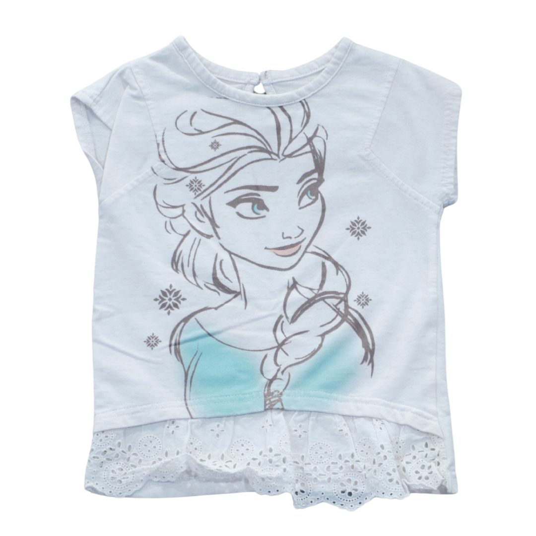 Camiseta blanca de Elsa de Frozen de Disney para niña, 4