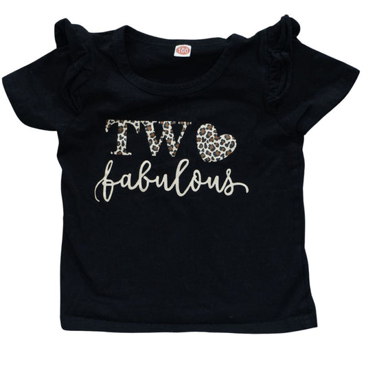 Camiseta negra Two Fabulous para niño, 24 m