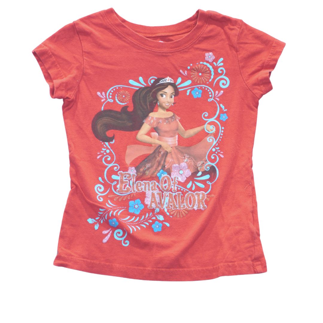 Camiseta infantil de Elena de Avalon de Disney en color rojo, talla XS