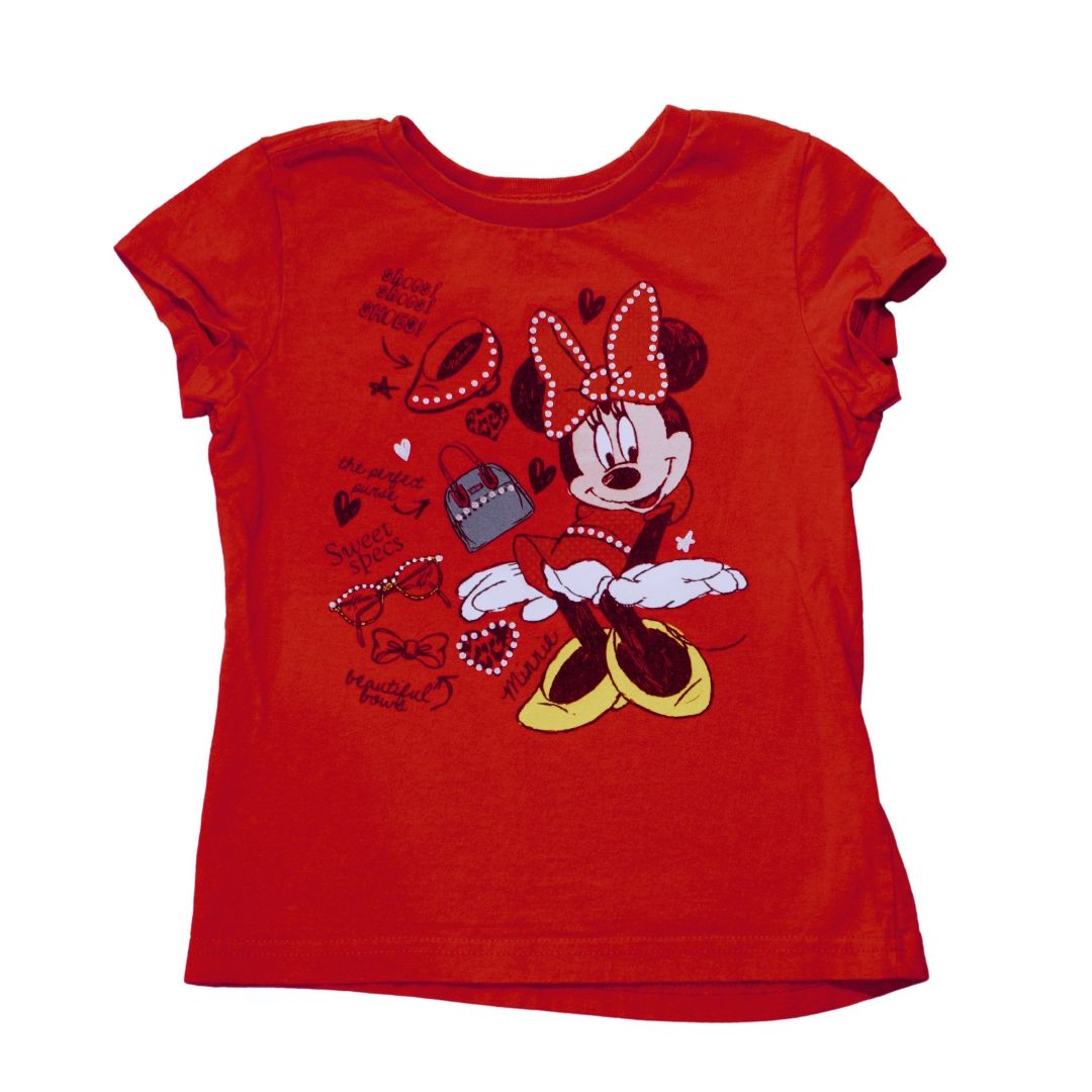 Camiseta roja de Minnie Mouse de Disney para niños, 5/6