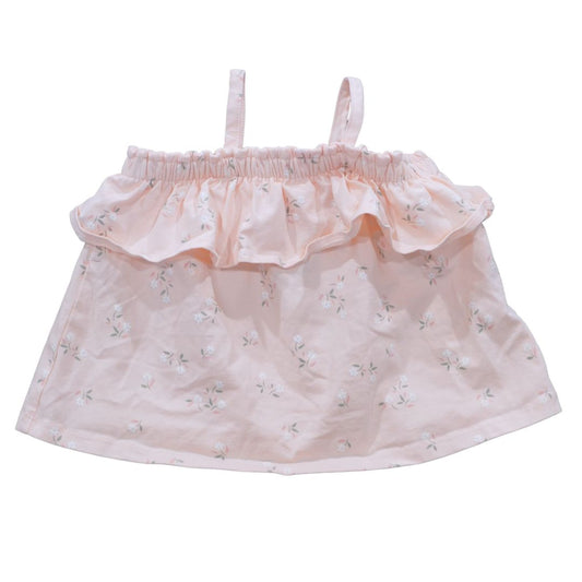 White Savannah 2-piece Baby Girl Top and Shorts outfit, 12 m