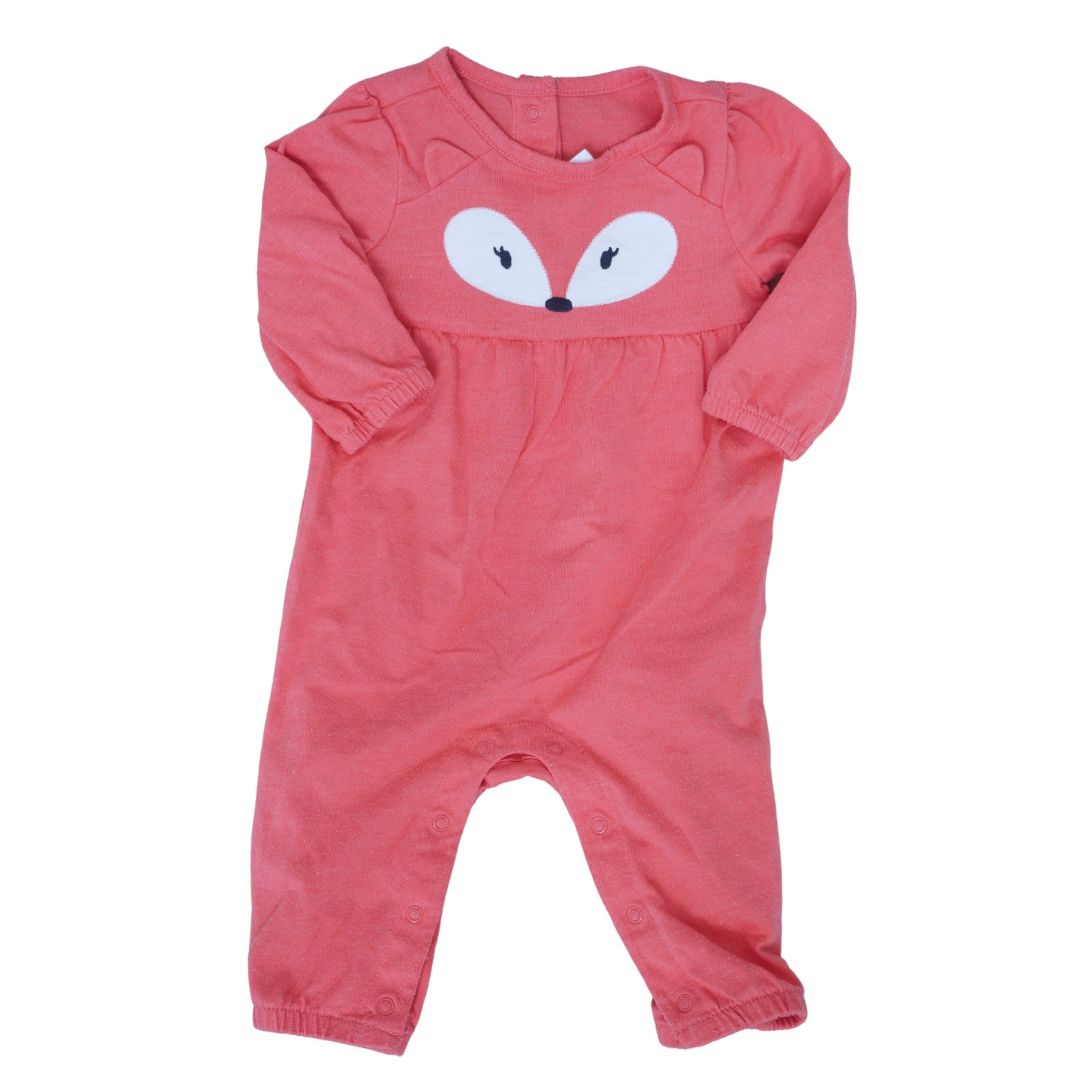 Baby Pink Gymboree Fox Pajama, 3-6 m