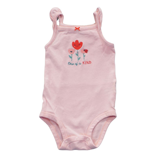 Baby Pink Carter's Flowers Sleeveless onesie, 9 m