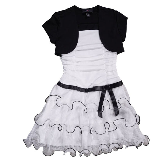 Vestido blanco y negro para niños