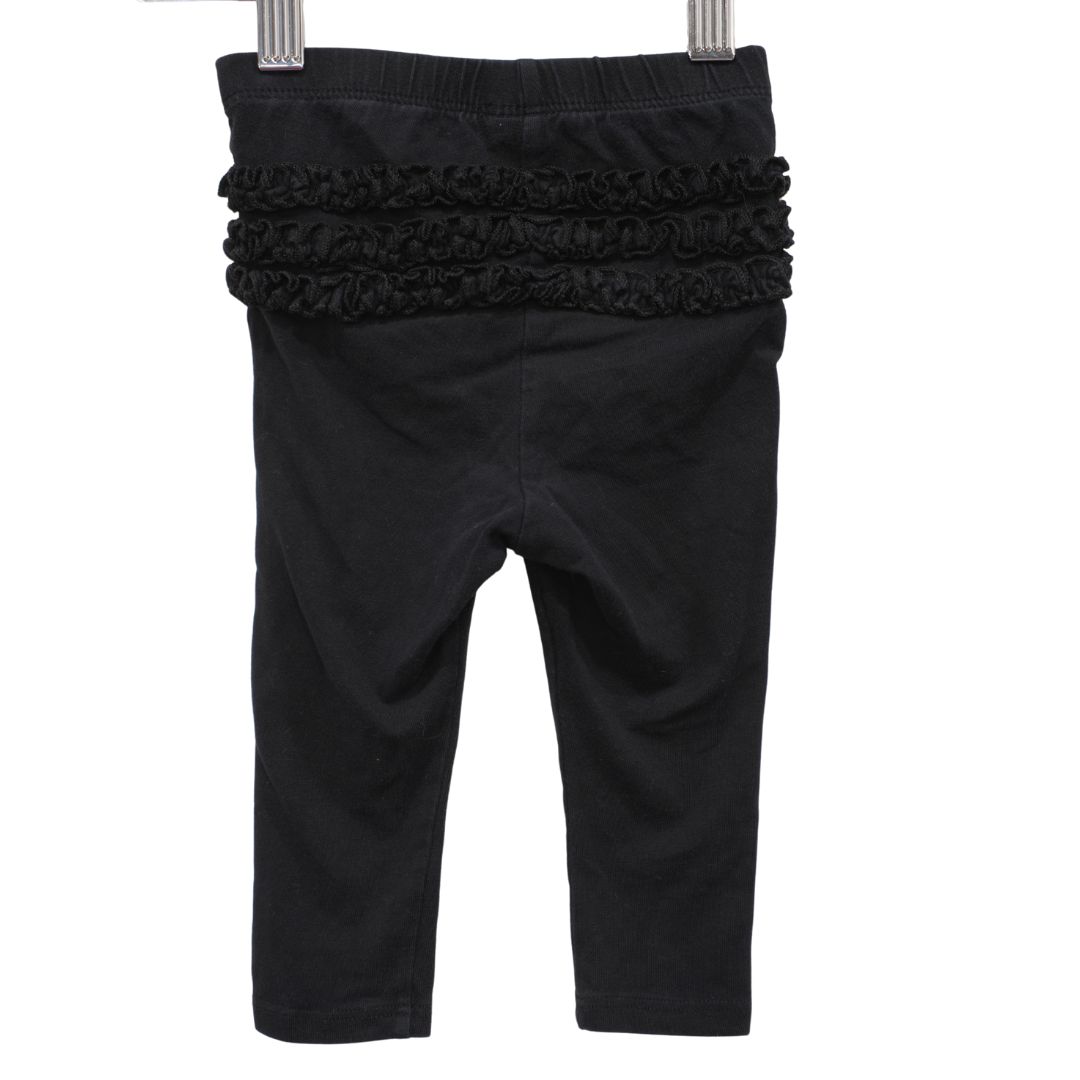 Black Old Navy Ruffle Pants, 12-18 m