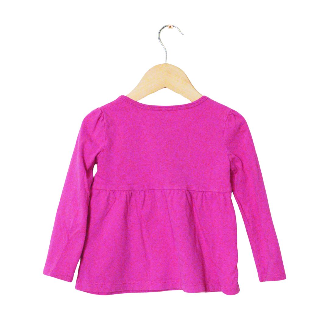 Pink Carter's Unicorn Long Sleeve Blouse, 3T