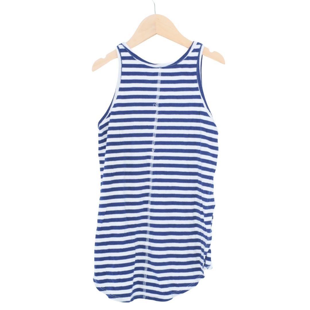 Blue Old Navy Stripe Love Girl's Tank Top, 8