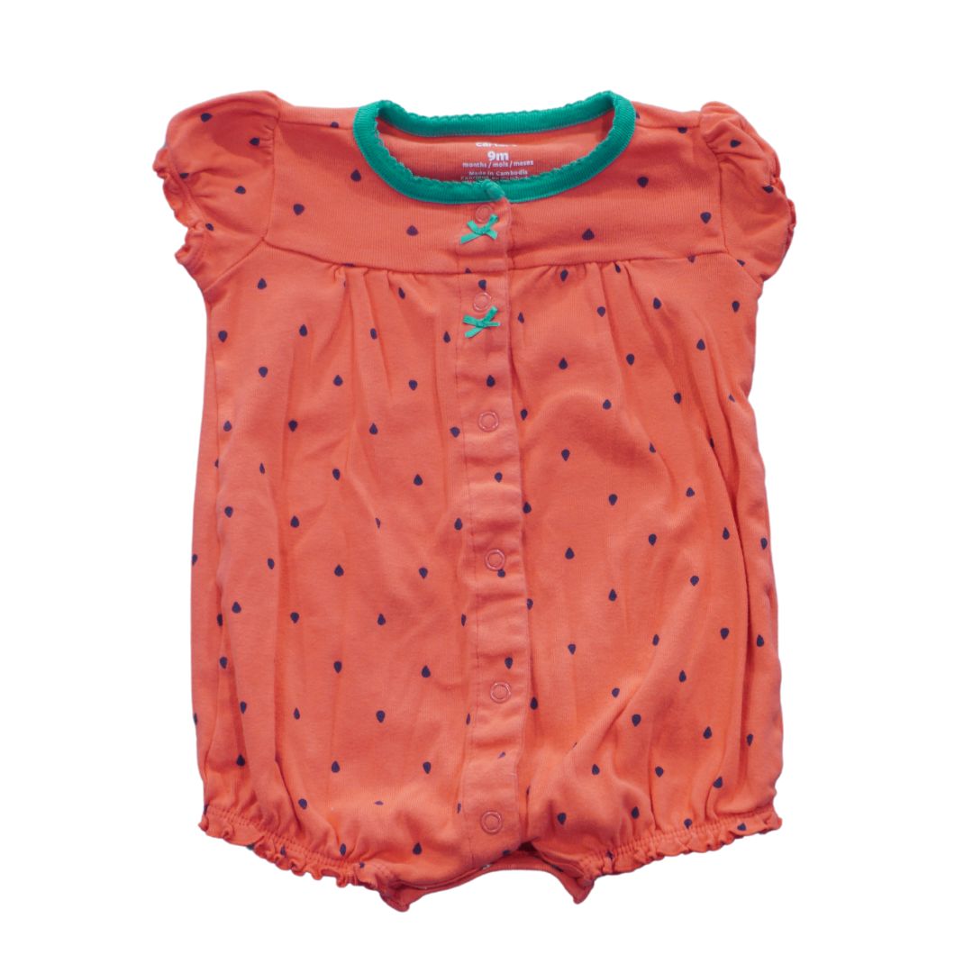 Baby Red Carter's Strawberry Romper, 9 m