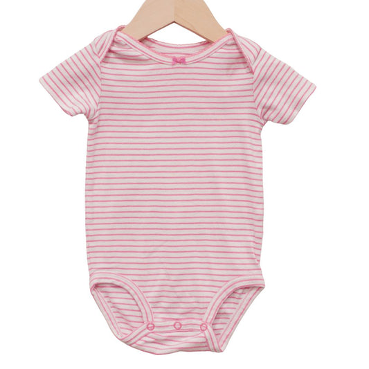 Pink Carter's Striped Bodysuit, 12 m