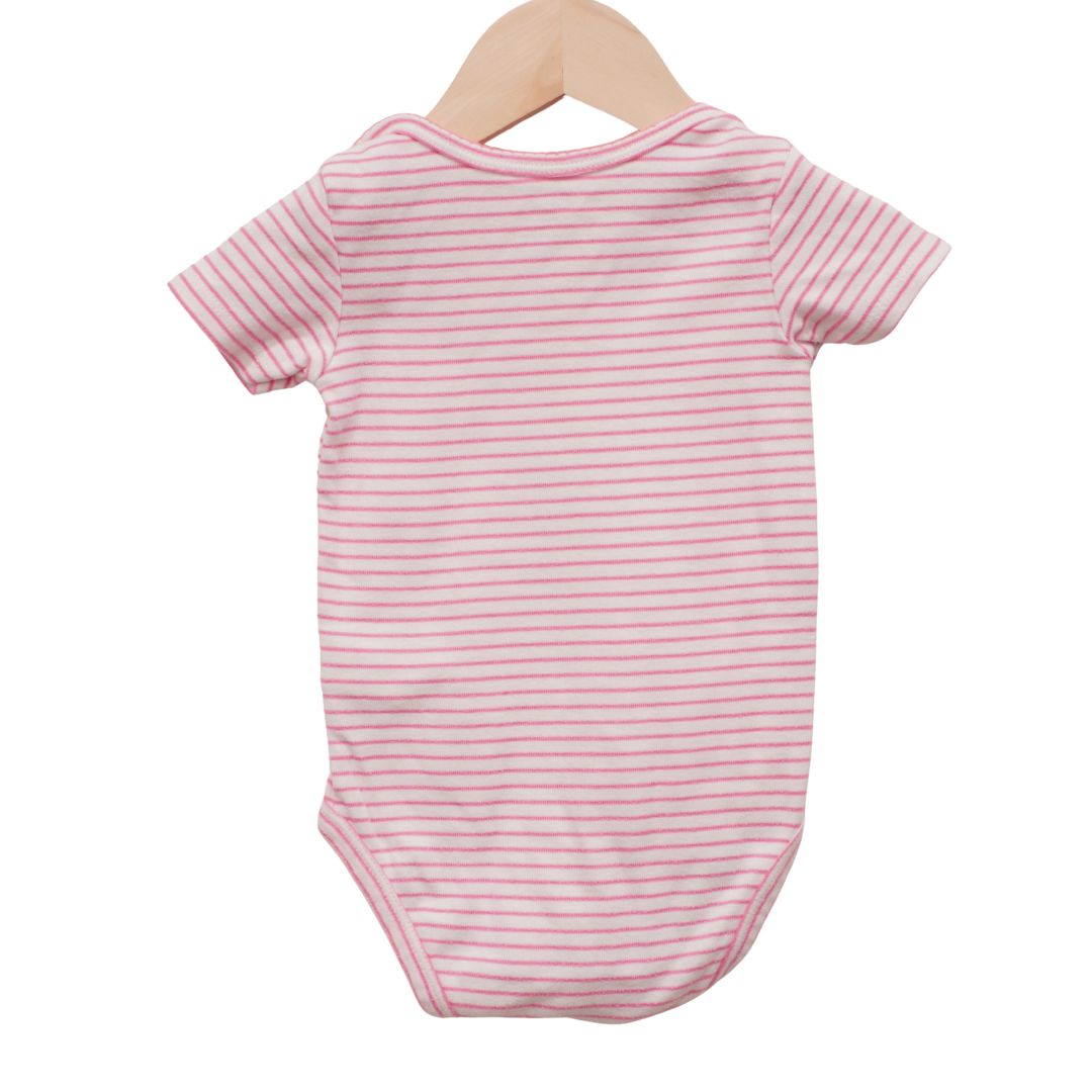 Pink Carter's Striped Bodysuit, 12 m