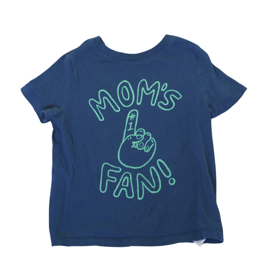 Camiseta azul para niños pequeños con el lema Mom's #1 Fan de Old Navy, 3T