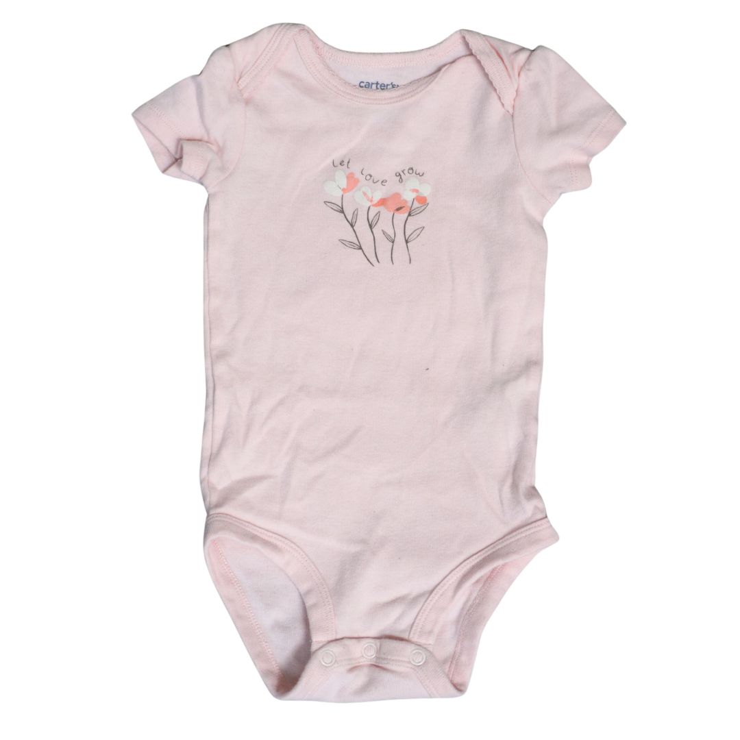 Baby Pink Carter's Flowers Bodysuit, 9 m