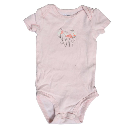 Baby Pink Carter's Flowers Bodysuit, 9 m