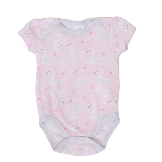 Little Beggings - Body de cisnes rosas, 0-3 meses