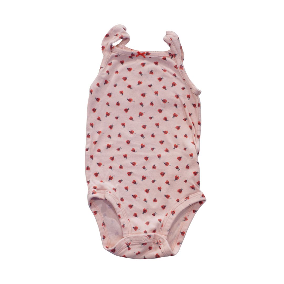 Baby Pink Carter's Ladybugs Tank Top Bodysuit, 9 m