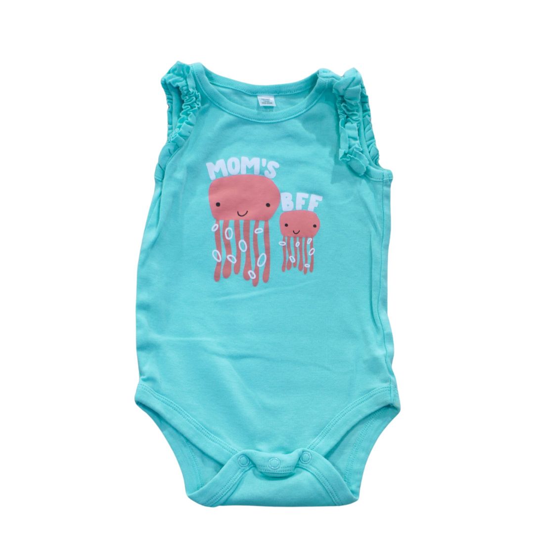 Baby Blue Okie Dokie Jellyfish Tank Top Bodysuit, 9 m