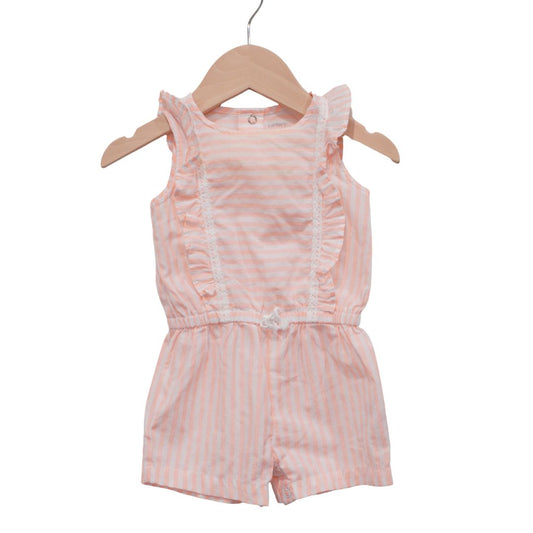 Pink Carter's Striped Romper, 9 m