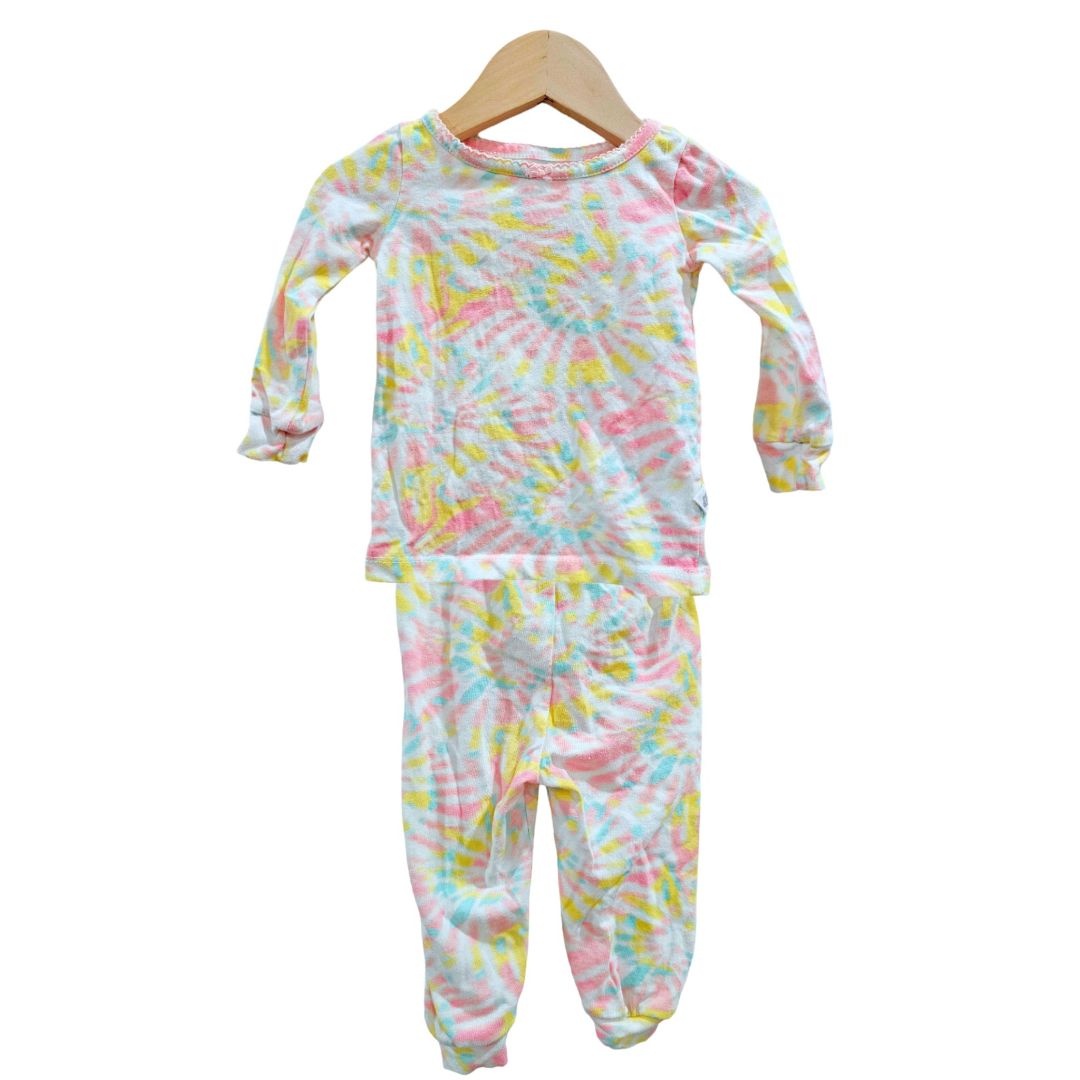 White  Tie Dye Two Piece Pajama