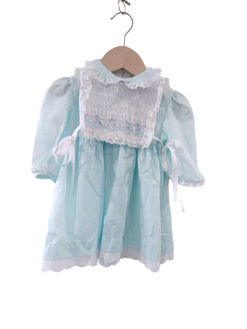 Polly Flinders - Vestido vintage azul con delantal, 18 m