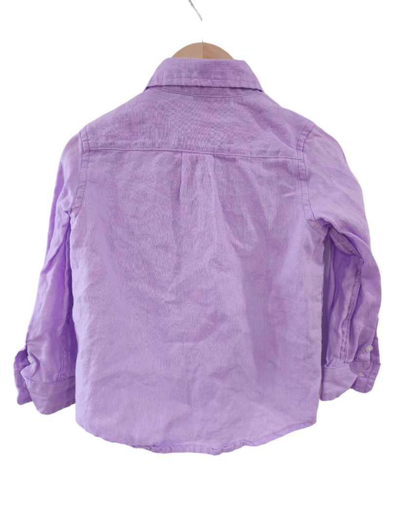 Janie and Jack - Purple Long Sleeve Button-up Dress Shirt, 2T