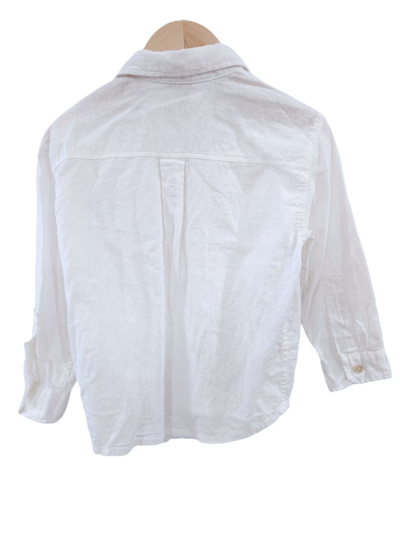 H&M - White Button Up Dress Shirt, 2T