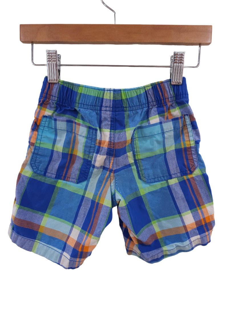 Crazy 8 - Blue Plaid Shorts, 3T