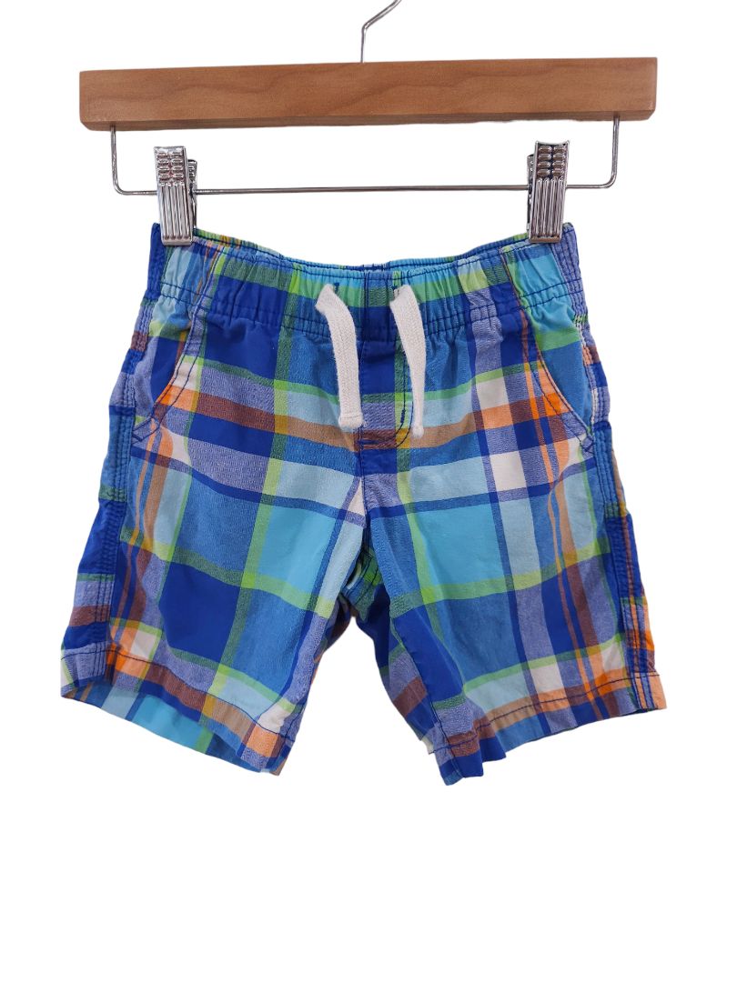 Crazy 8 - Blue Plaid Shorts, 3T