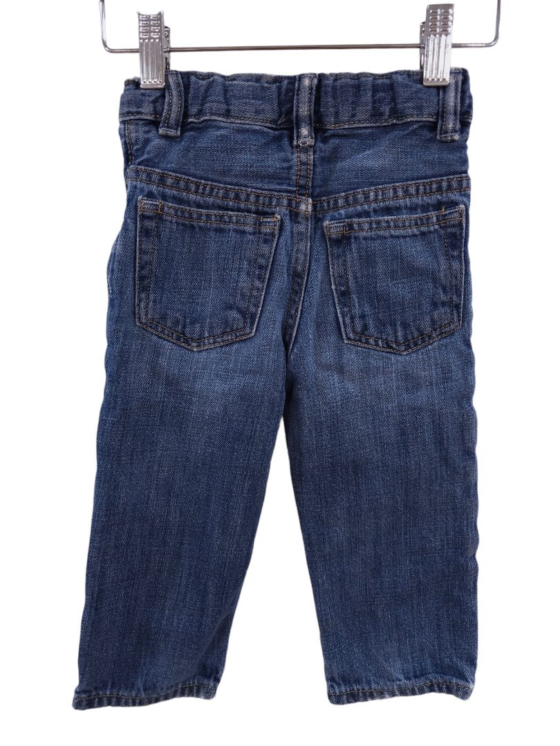 Gap - Jeans de mezclilla con cintura ajustable en color azul, 18-24 meses