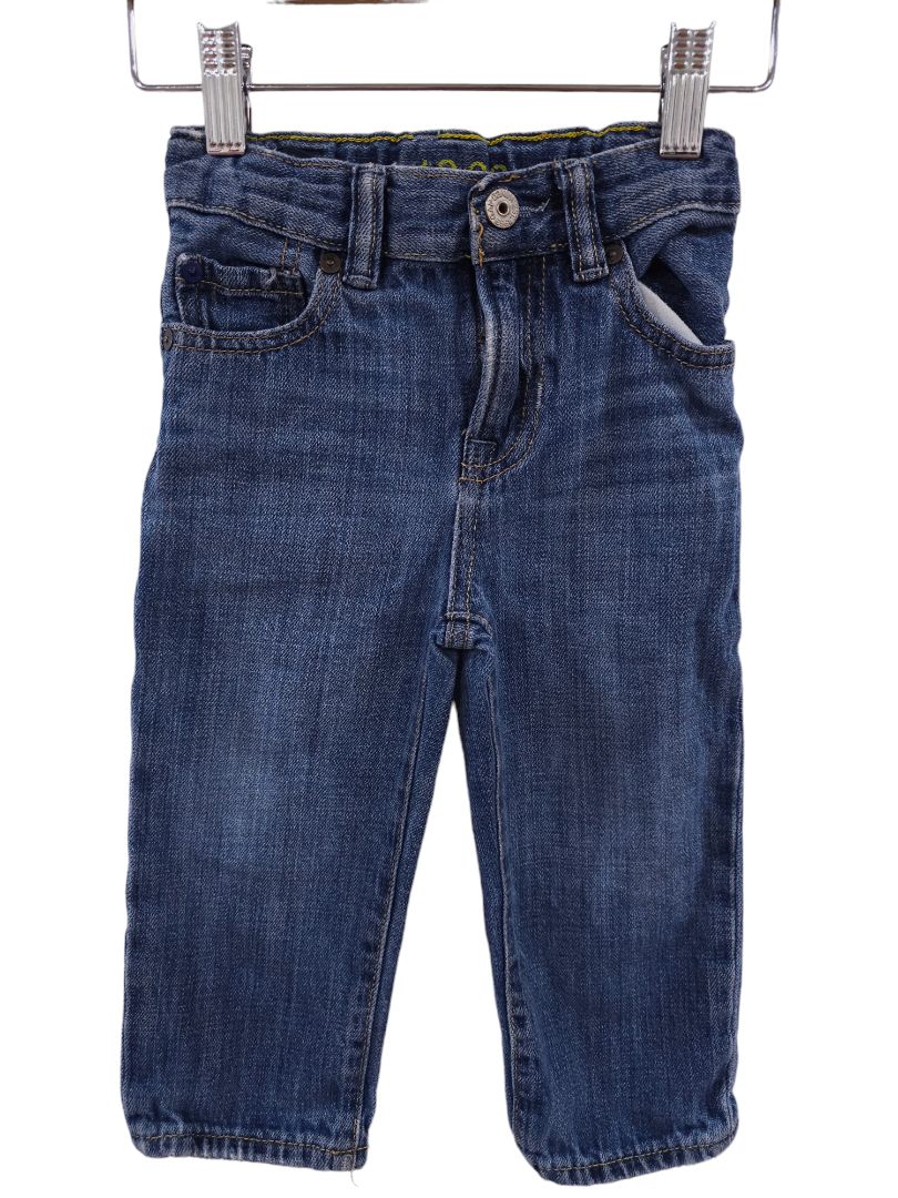 Gap - Jeans de mezclilla con cintura ajustable en color azul, 18-24 meses