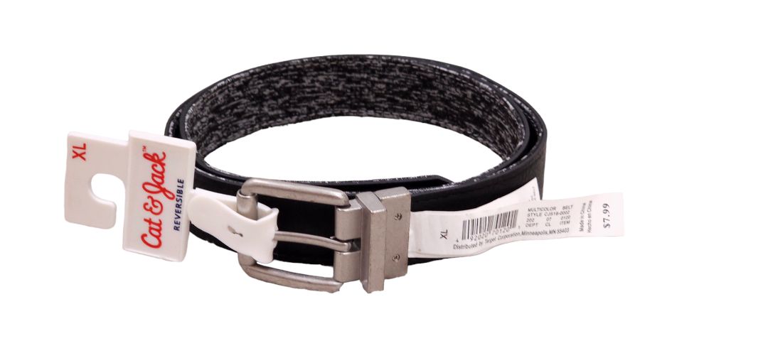 Cat & Jack - Black Boys Reversible Belt, XL