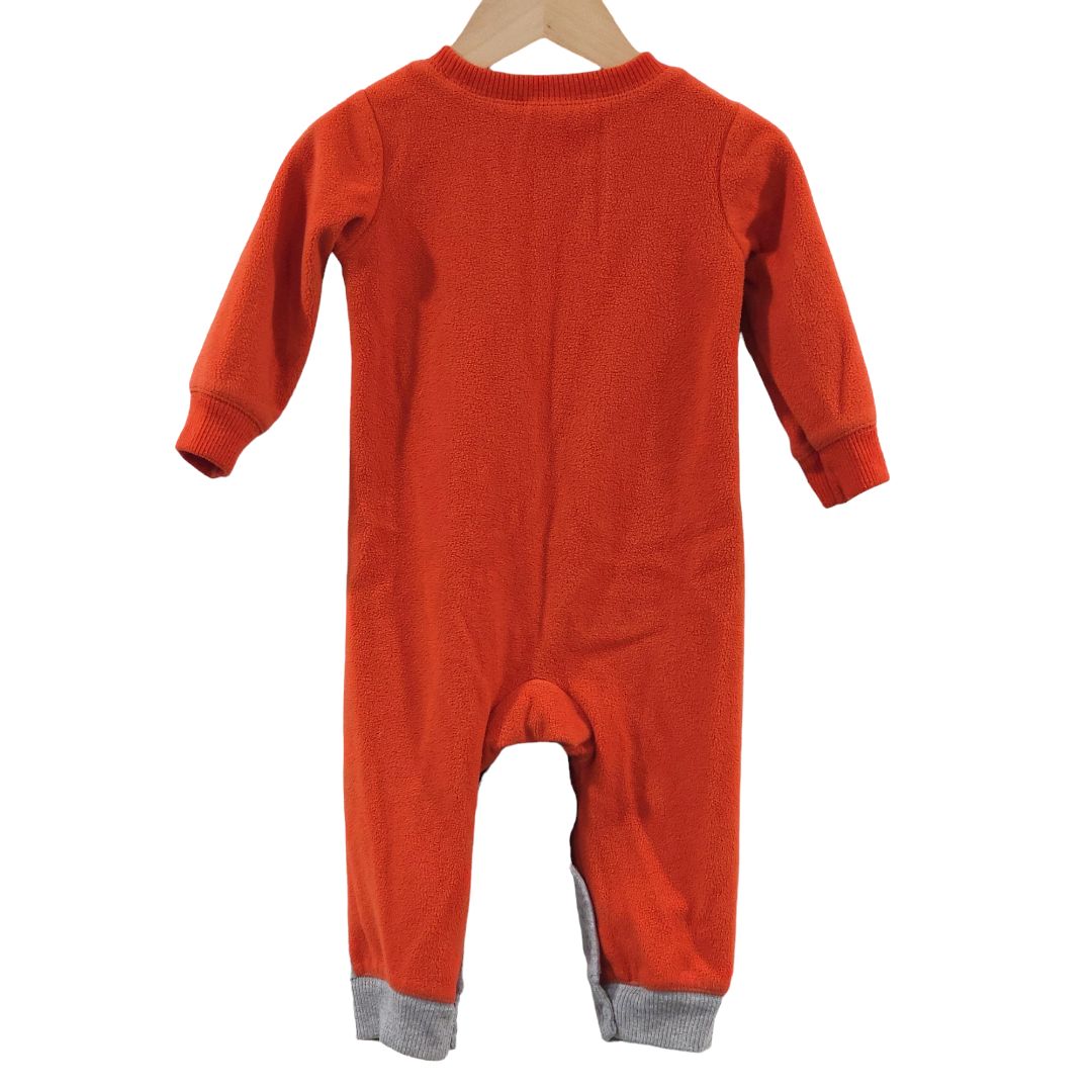 Carter's - Orange Fox Fleece Jumpsuit, 12 m