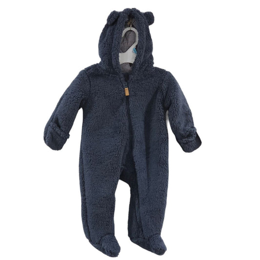 Carter's - Banderín con capucha de sherpa azul para niños, 6 m