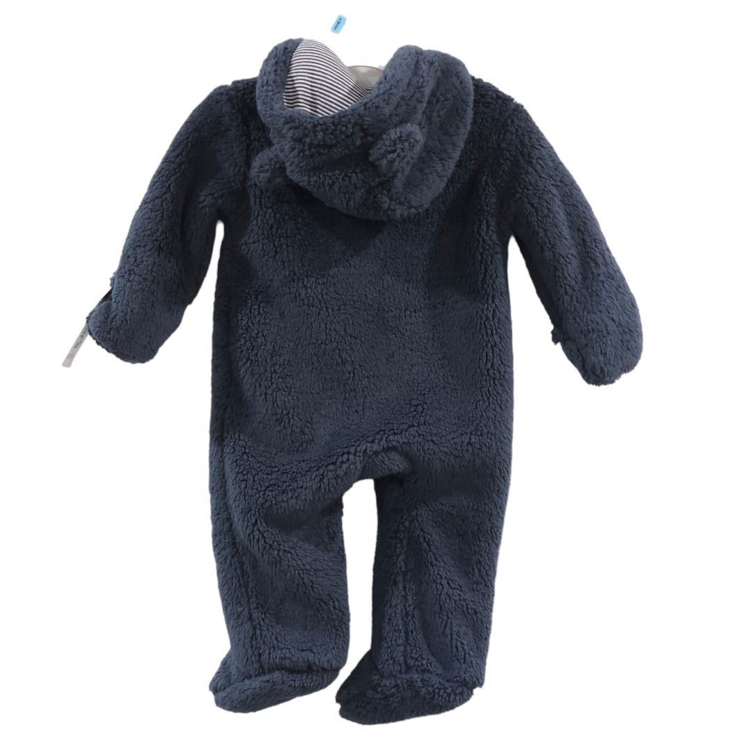 Carter's - Banderín con capucha de sherpa azul para niños, 6 m