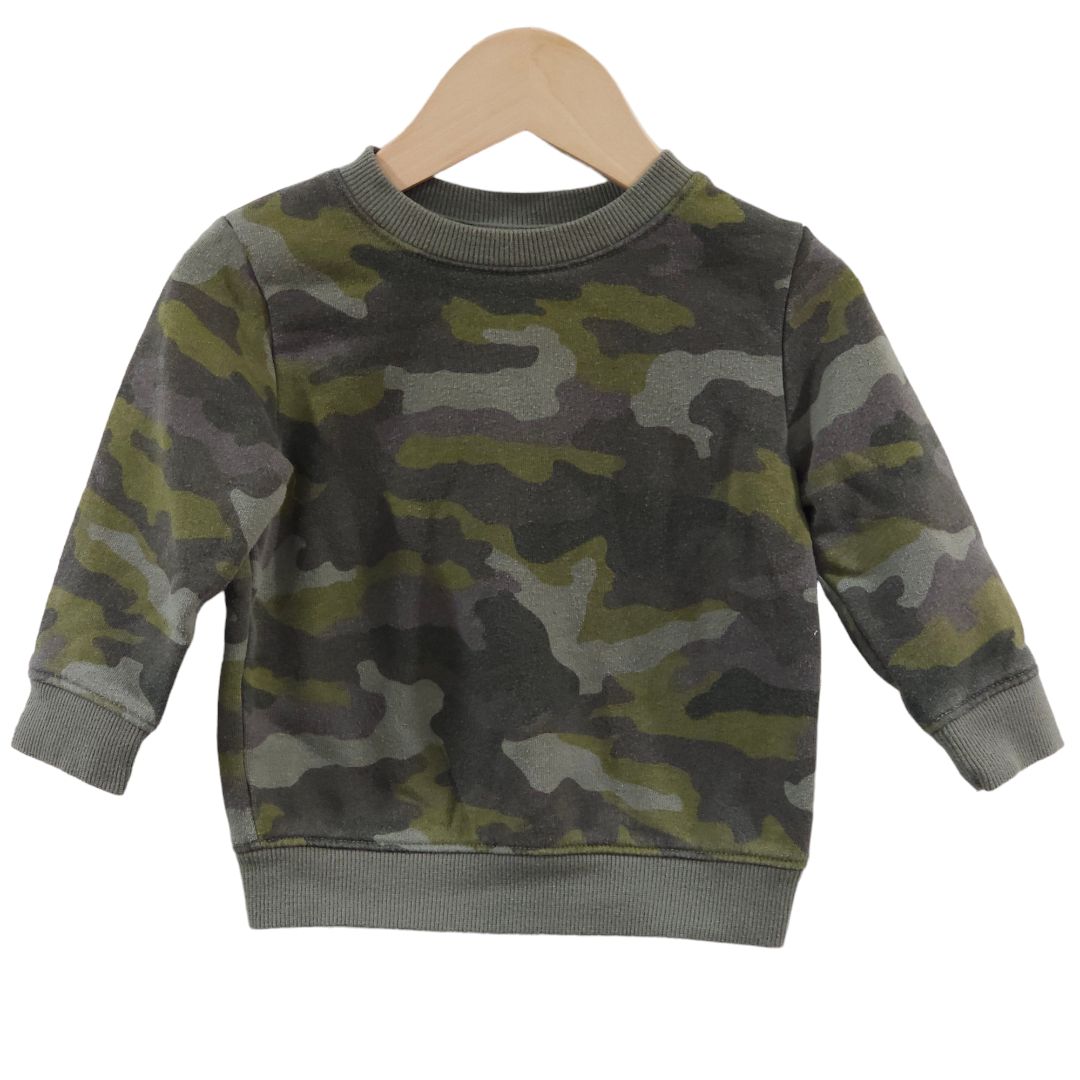 Cat & Jack - Green Camo Sweatshirt, 12 m