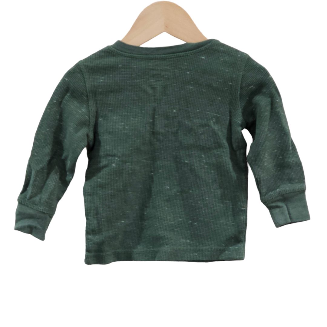 Jumping Beans - Camiseta Henley de manga larga verde, 12 m