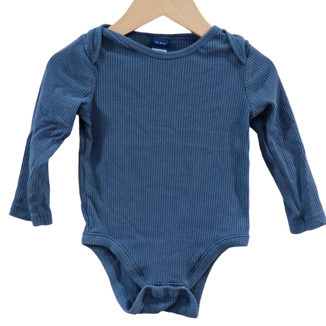 Old Navy -  Pack of 4 Long Sleeve Ribbed Bodysuits, 12-18 m