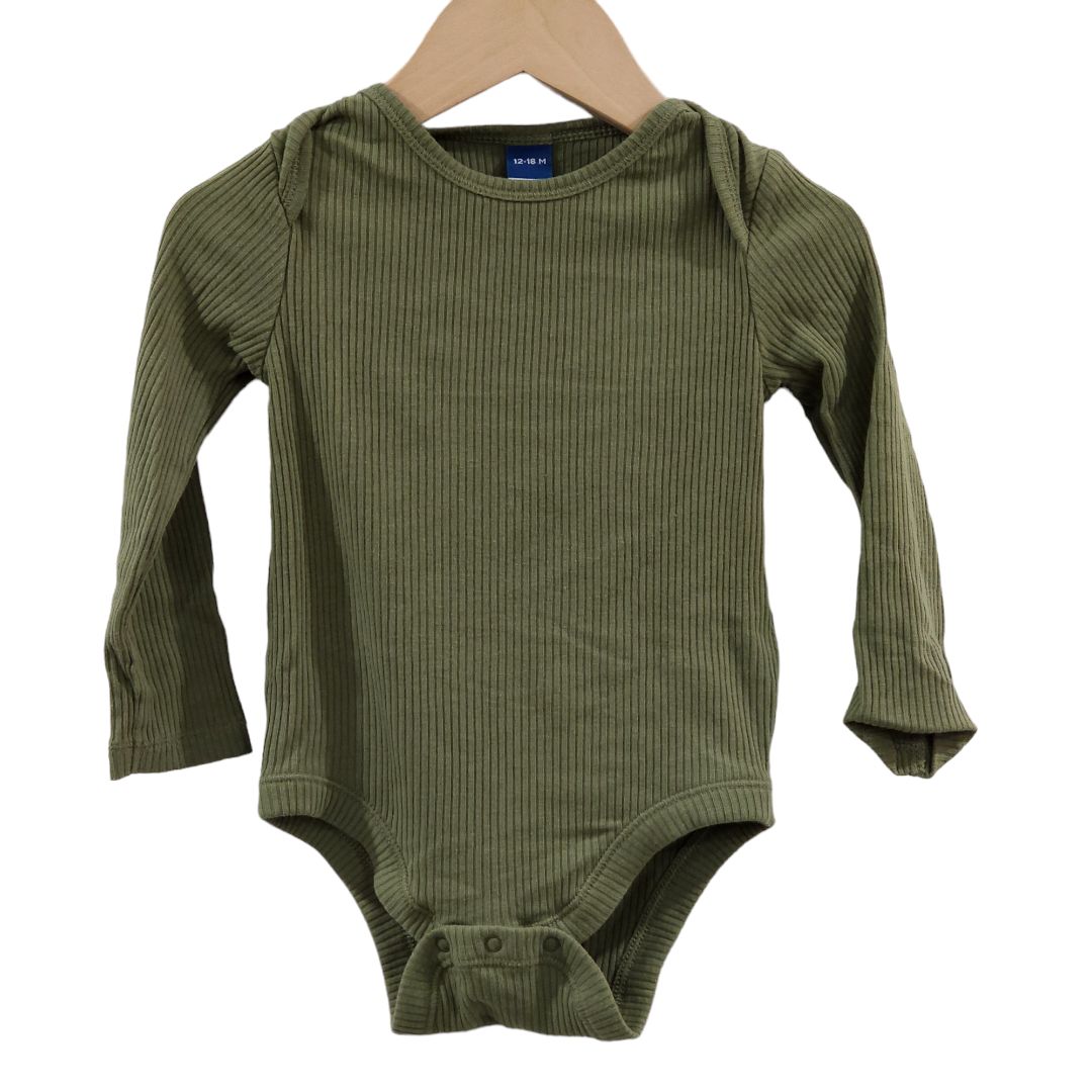 Old Navy -  Pack of 4 Long Sleeve Ribbed Bodysuits, 12-18 m