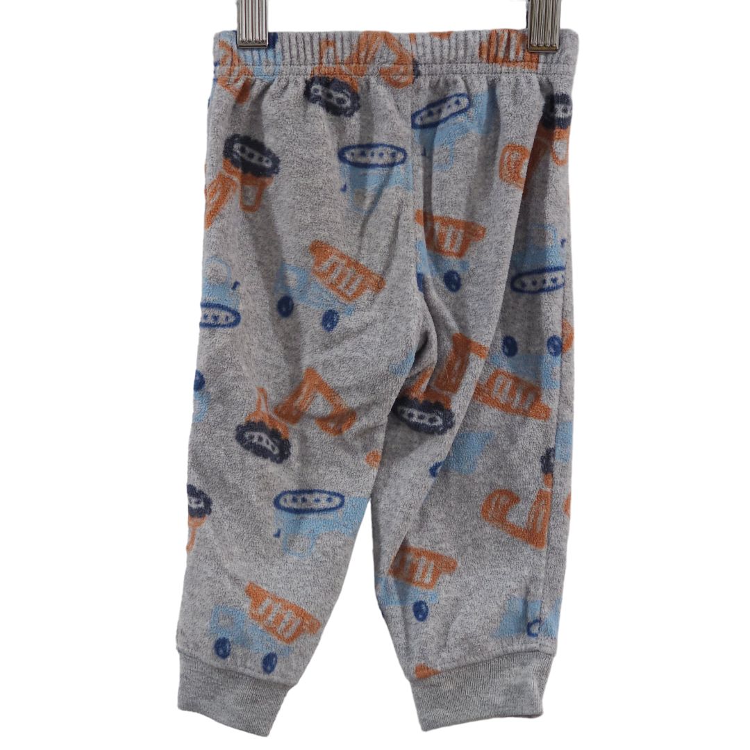 Just One You - Gray Fleece Construction Print Pants, 12 m