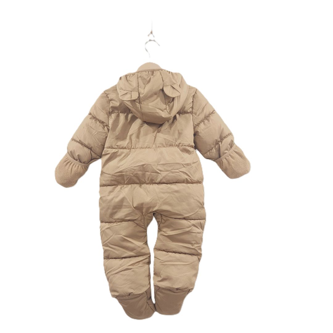 Old Navy - Tan Unisex Water-Resistant Frost Free Puffer Snowsuit for Baby, 6-12 m