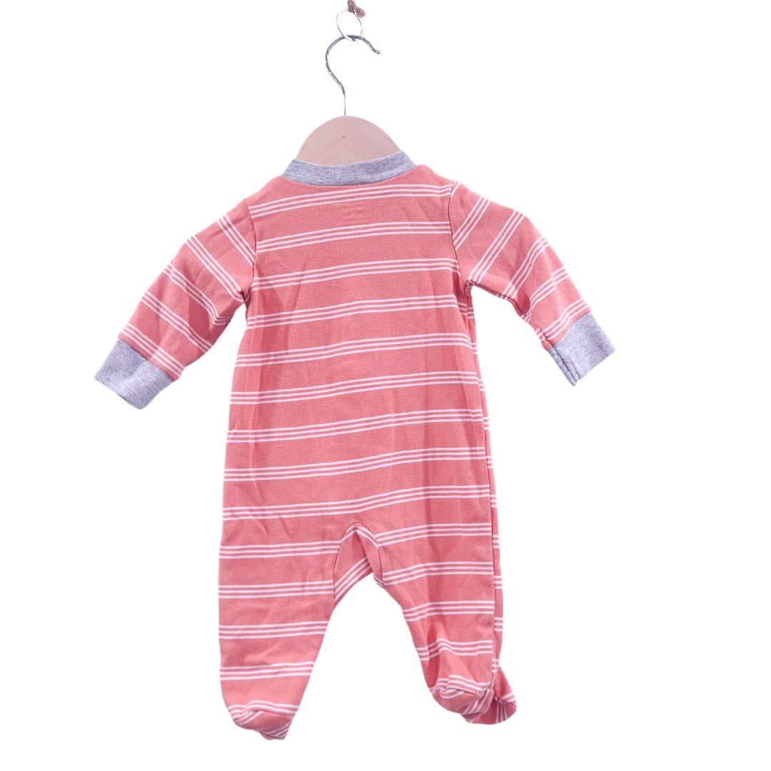 Carter's - Peach Dog Footed Pajamas, 0-3 m