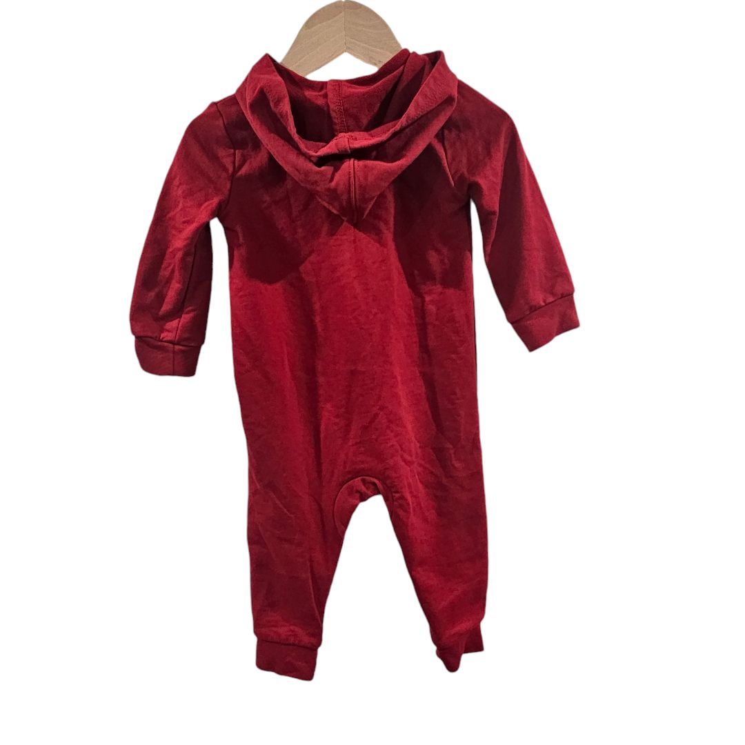 Jordan Air - Red Full Zipped Hooded Jumpsuit, 12 m