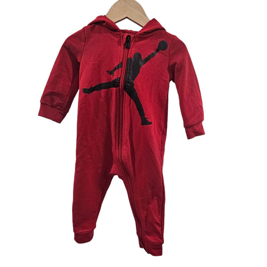 Jordan Air - Red Full Zipped Hooded Jumpsuit, 12 m