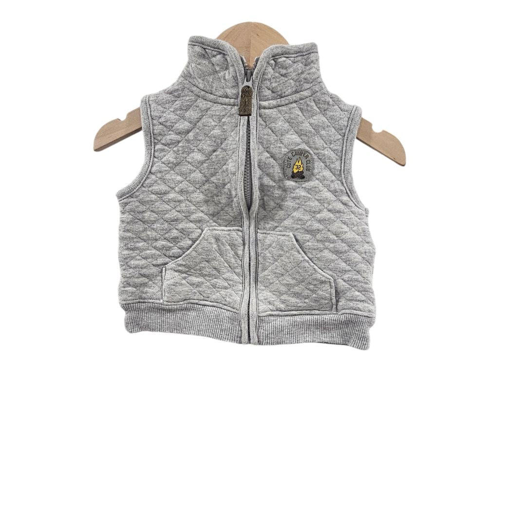 Carter's - Gray Quilted Vest, 6 m