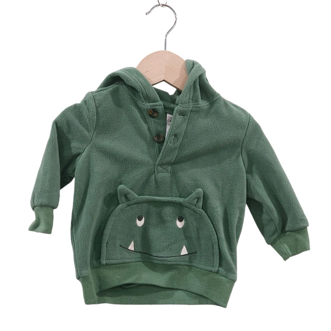 Carter's - Green Monster Fleece Hooded Sweatshirt, 6 m