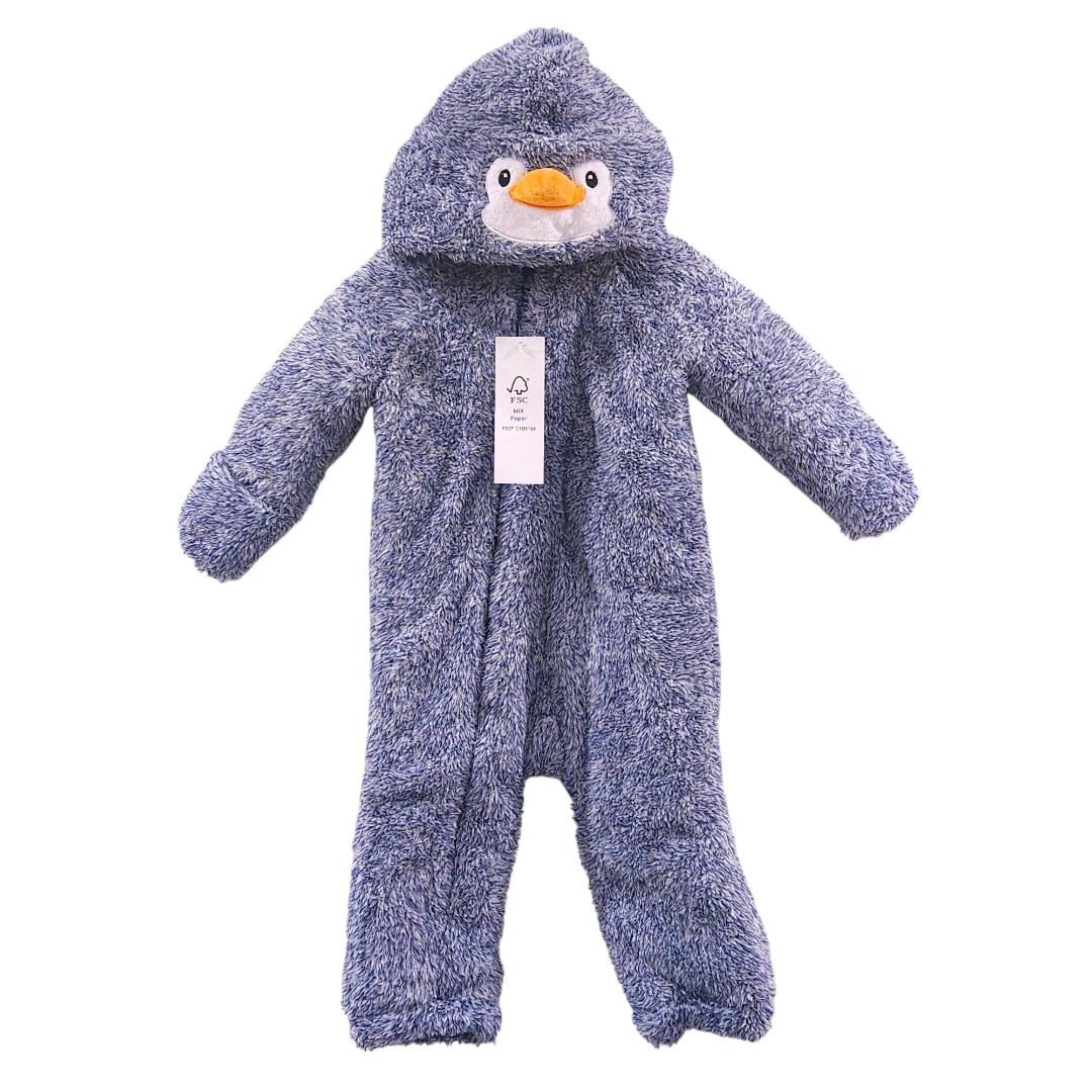 Koala Baby - Blue Penguin Hooded Coat with Cuff Mitten (New), 9-12 m