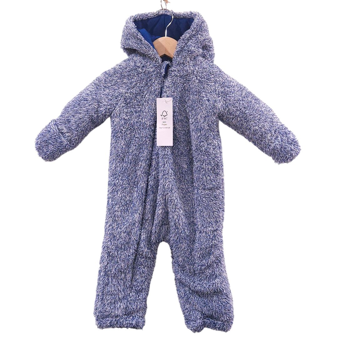 Koala Baby - Blue Penguin Hooded Coat with Cuff Mitten (New), 9-12 m