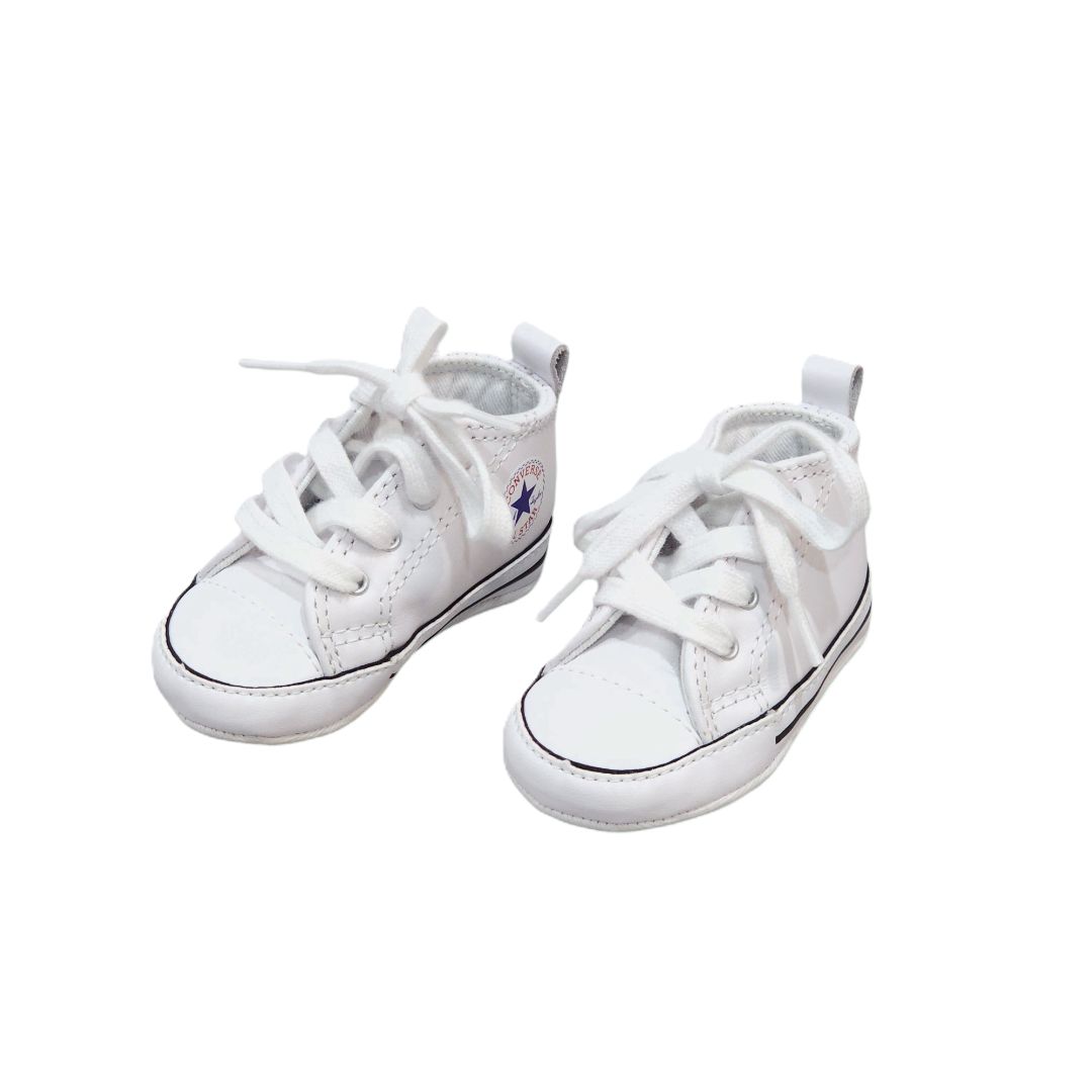 Converse - White First Star Leather Sneakers, 1